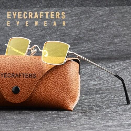 2020 Mens Womens Metal Vintage Square Eyecrafters Retro Polarized Steampunk Sunglasses Coating Anti BLue Lens Mirror Eyewear