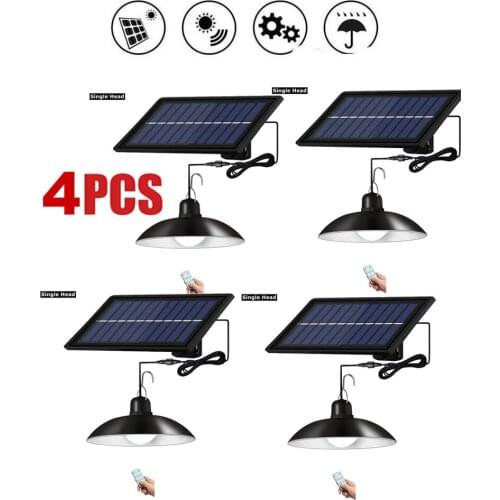 4pcs Retro Lampshade Solar Pendant Chandelier solar Outdoor Wall Lamp Lighting Waterproof Body Emergency Night Garden Pathway Br