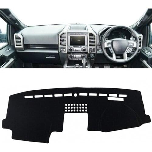 Anti-UV Dashboard Cover Mat Pad Interior Dashmat Dash Sun Shade Instrument Carpet Car Accessories For Ford F-150 F150 2015 -2018