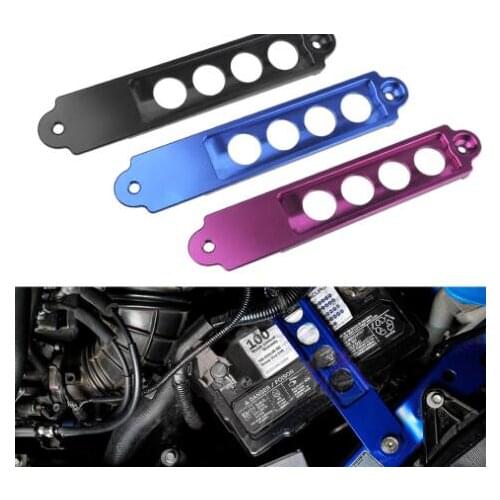 Aluminum Alloy Car Battery Fasten Bracket Holder Universal Battery Tie Down Brace Fit For 2002 - 2006 ACURA RSX DC5