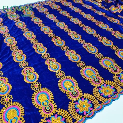 Traditional Design African Nigerian Velvet Lace Fabircs With Sequins Indian Nigeria Women Wedding Prom Sewing Velvet Lace Fabric