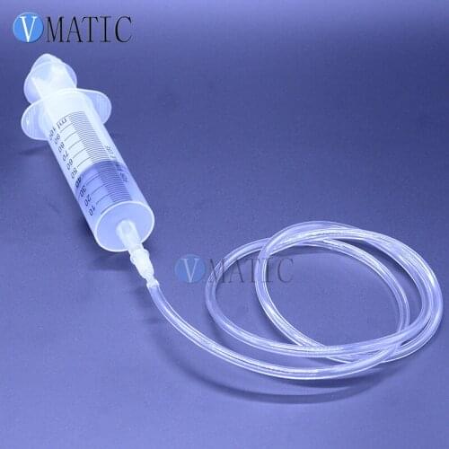 Free Shipping Liquid Dispensing Large Big Giant 100ml/cc Syringe Big Mouth + PVC Tube Glue Dispenser Plastic Manual Syringe