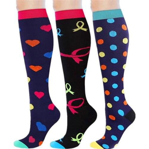 Unisex Compression Stockings 20-30 Mmhg Anti Fatigue Pain Relief Varicose Vein Support Stretch Pressure Circulation Stock Socks