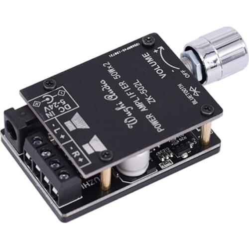 2*50W Bluetooth 5.0 Digital Audio Power Amp HiFi Stereo Dual Channel Class D Amplifier Board For Speakers 30W~200W