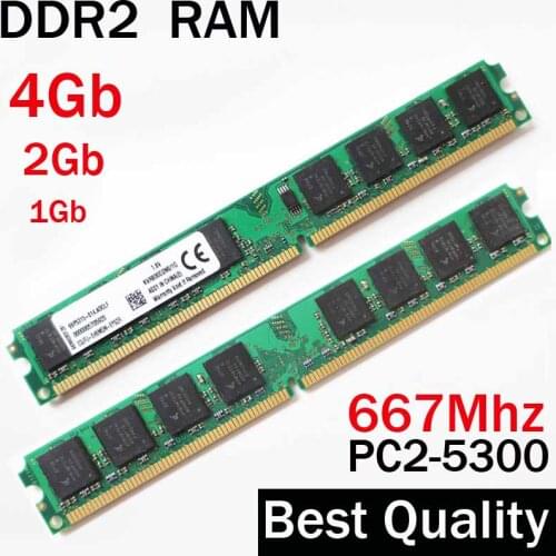 DDR2 2Gb RAM ddr2 667 4Gb 2Gb 1Gb - 667Mhz / For AMD for Intel Desktop memory ram 2Gb ddr2 4G ddr 2 2 Gb 2 G memoria PC2 5300