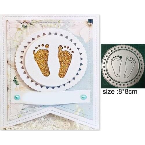 Baby Circle frame Scrapbook Metal Dies Stencil Template For DIY Embossing Photo Paper Album Greeting Card Gift Decor Dies Cut