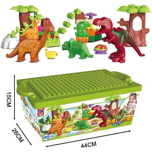 Dinosaur Building Blocks Sets Compatible duploedING Big Size Bricks Animals Series blocks Assemble Toys for Childrens Gift