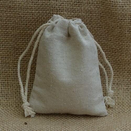 Jute Linen Gift packaging pouch 8x10cm(3"x4") pack of 50 Baby Shower Birthday Wedding Party Candy Favor Bag