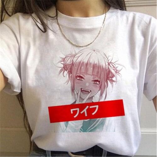 Anime My Hero Academia Cosplay Boku No Hero Academia Creativity T-shirt Himiko Toga Graphic Tshirt Hip Hop Top Tees