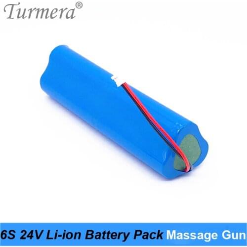 Turmera 6S 24V 3000mAh Rechargeable Lithium Battery for Massage Gun Muscle Massager Replace Battery and Screwdriver Battery Use
