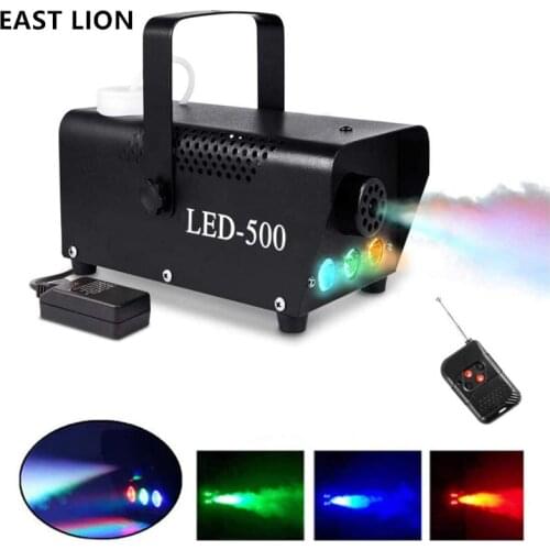 Mini Rgb Wireless Remote Control Led 500W Lamp Fog Generator Smoke Machine Discobal For Parties Stage Effects Beam Wedding Light