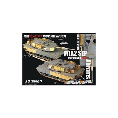 KNL HOBBY Voyager Model JO35067 M1A2 SEP & ldquo; Abrams & Rsquo; main battle tank value loaded metal etching parts