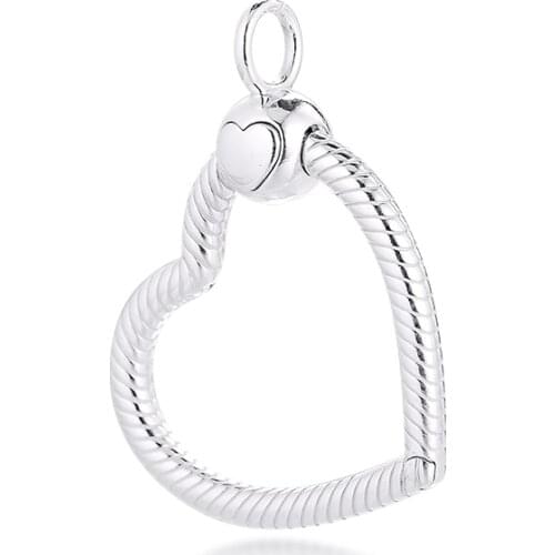Moments Heart O Charm Mothers Day 100% Real Bracelets Jewelry Woman New DIY High Quality Beads Sterling Silver S925 Pendant