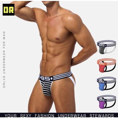 BS Gay Underwear Sexy Jockstrap G-Strings Thongs Briefs Gay Penis Pouch Bikini Gay Underwear Male Jockstrap Men Underwear