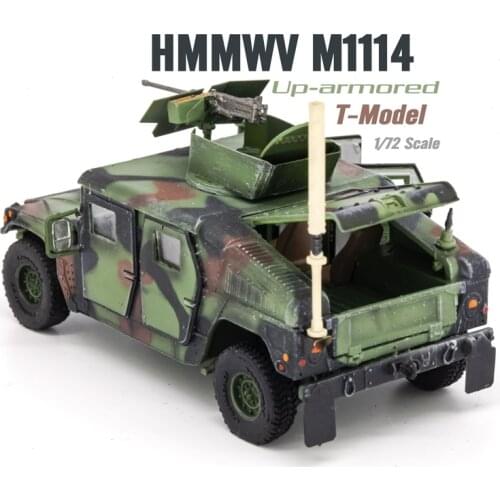 New 1/72 U.S. Hummer Off-road Vehicle Finished Model M1114 NATO Camouflage Articulated Movable Home Display Collection Gift Toy