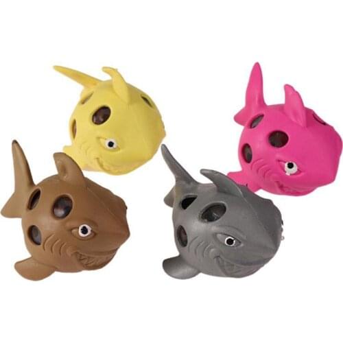 Peculiar Cartoon Shark Grape Balls Vent Ball Squeeze Grape Children Decompression Toys for Boys and Girls G2AE