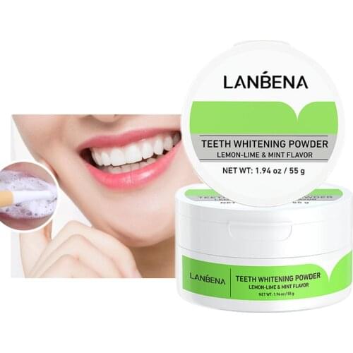 Lemon Lime Teeth Whitening Powder Toothpaste Dental Tools Cleaning Oral Hygiene Remove Plaque Stains Tooth Health Care