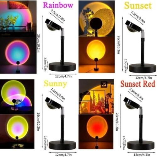 Day Sunset Projector Decorative Light Elegant Table Lamp Romantic Landscape Image Photo Shoot Usb Led Gift Quality 2021 Trend