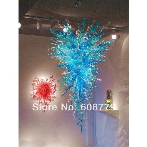 Christmas Large Rectangular Hand Blown Glass Chandelier Lighting