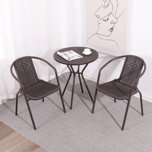 Single backrest chair imitation rattan chair family dining chair office chair conference chair balcony table chair