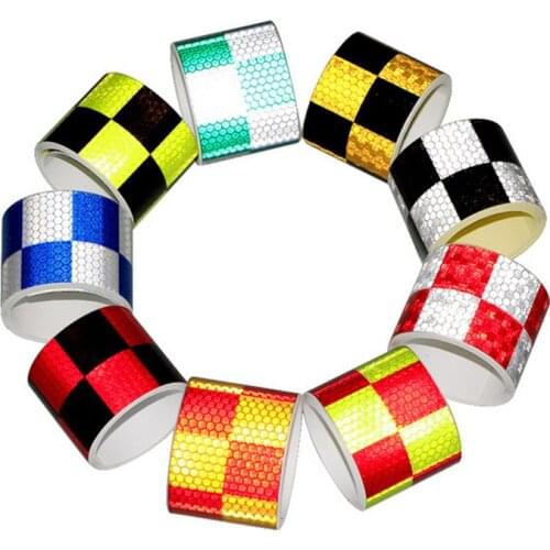 5cmx3m Arrow Lattice Reflective Sticker Car Safety Mark Warning Tape Reflective Strip For Car Bicycle Exterior Decor Accessories