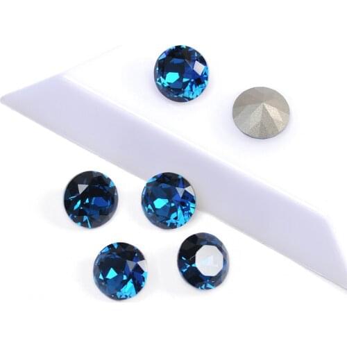 YANRUO 1357 K9 Popular Glass Rhinestones Brilliant Cut Shape Montana Color Loose Rhinestone For 3D DIY Nail Art Decoration