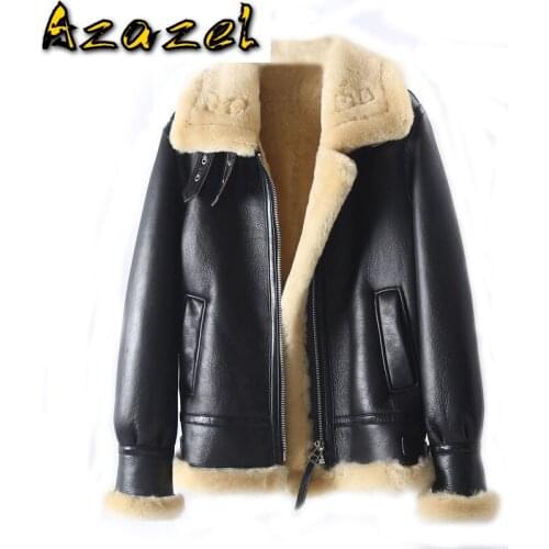 YOLANFAIRY Female Real Leather Jacket Women Wool Fur Winter 2020 Womens Coat Genuine Sheepskin Jackets Abrigos 201964 TN15
