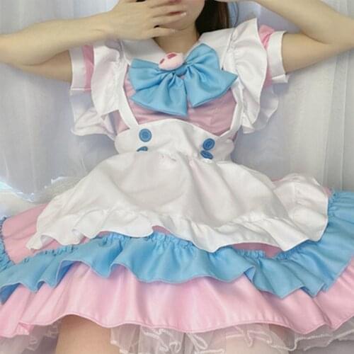 Lady Women Girl Dresses Lace Long Sleeve Bowtie Cosplay Costumes Party Lolita Dress With Bow Gothic Clothes Vestido De Mujer