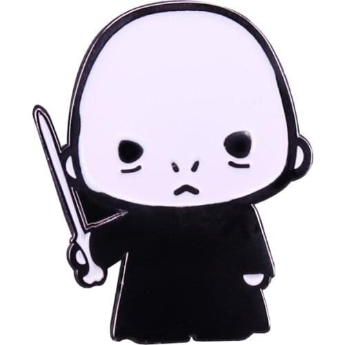 Voldemort pin cute bad guy villain wearable horror art jewelry