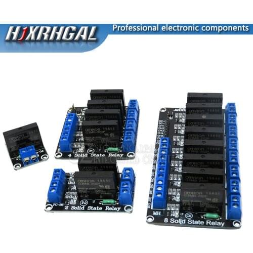 1pcs 1 2 4 8 Channel 5V Low way DC Relay Module Solid State High Level SSR AVR DSP G3MB-202P Relay for Arduino