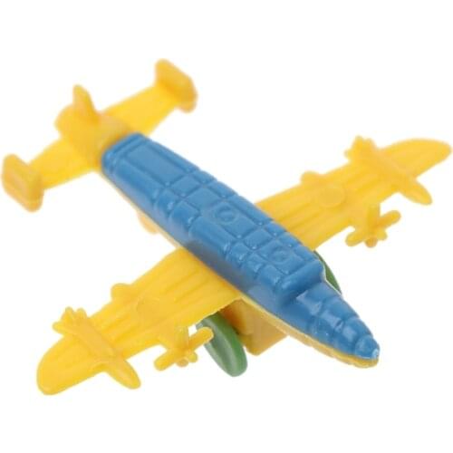 10 Pcs Mini Plastic Bomber Plane Fighter Aircraft Model Toy Military Gifts Kids