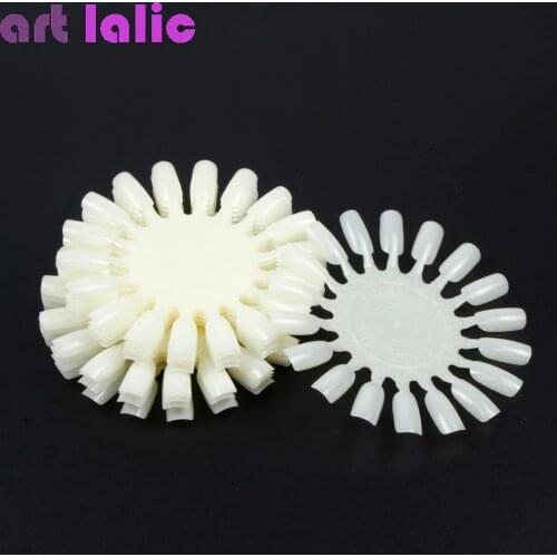 False Nail Tips Display 10pcs/pack Natural Acrylic Nail Color Chart Nail Polish Practice Wheel, Nail Tools Supplies