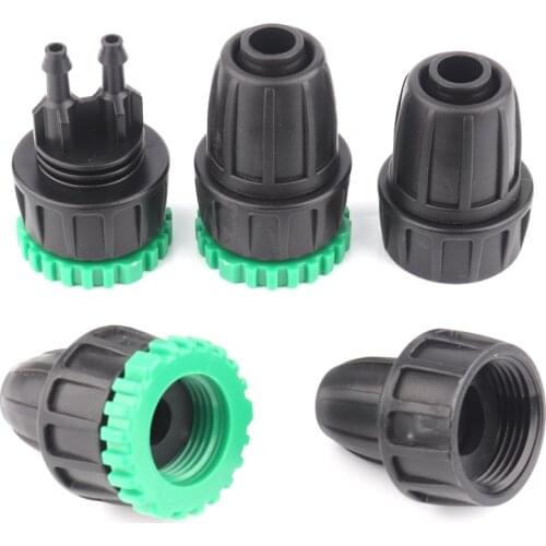 2pcs 1/2" 3/4" Thread 16PE Pipe Connectors Irrigation Hose Connector Agricultural Irrigation Garden Water Connectors Tube Fittin