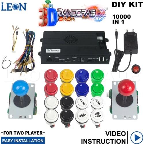 3p 4p Game Pandora Arcade Machine Pandora Box Saga 3d 128g Happ Arcade Buttons 5Pin 8 Way Joystick Arcade Sanwa Original Hd 720p