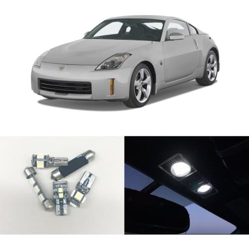 6000K White Led Interior Package Kit For Nissan 350Z 2003-2008 Map Trunk /Cargo Area License Plate Lights Car-Styling Led Source