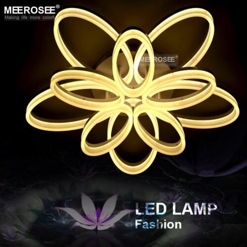 Acrylic Flush Ceiling Lights White Light Frame Home Decorative Lighting Fixtures Oval LED Lustre Lamp for Living Room