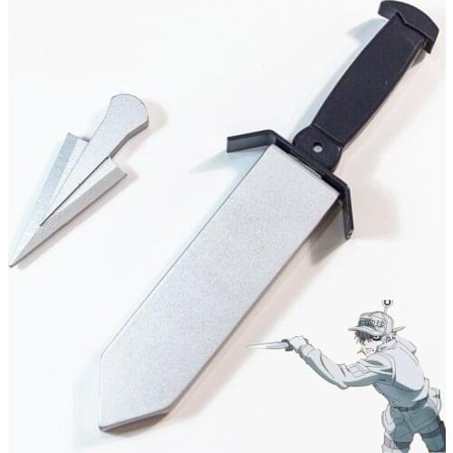 Cells At Work White Blood Cell Cosplay Wooden Sword Stage Performance Props