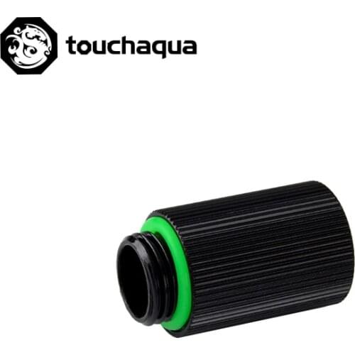 Bitspower Touchaqua G1/4" 25mm Male To Female Extender Fittings,WaterCooling Kit Build Fittings Black ,Silver,TA-F62