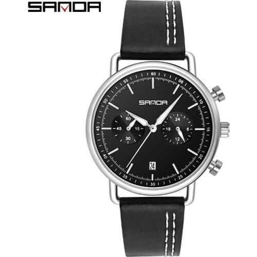 Top Brand SANDA New Quartz Watch Casual Fashion Business Watch Mens Watches Original Wristwatch Relogio Masculino Mens Relógios