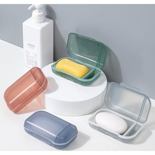 Travel Soap Box Cover Home Bathroom Sealed Portable Creative Soap Box Multifunctional Storage Box Bathroom Gadgets