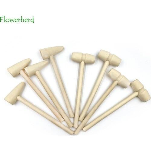 20pack Mini Wooden Hammer Game Wooden Hammers Toys Pounding Mallet Pounding Educational Cat Toy Gift for Baby Kids Boys Girls