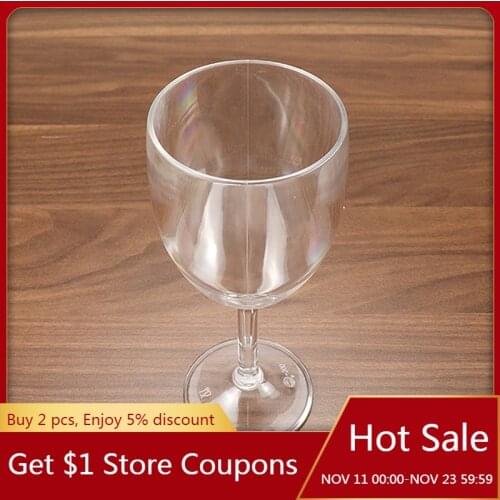 Home Acrylic Transparent Goblet Bar Wine Glass KTV Transparent Cocktail Glass Restaurant Plastic Glasses
