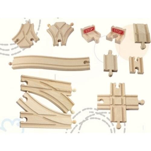 EDWONE Bridge X Rail / Y rail / double crossing Scene track accessories and Brio Wooden Train Educational Boy/ Kids Toy