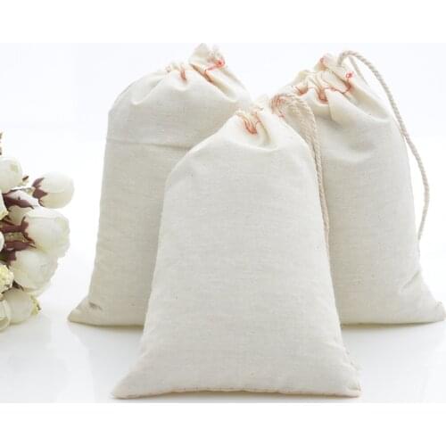30 Cotton Muslin Bag Organic Premium 4"x6" Ecofriendly Packaging Favor Jewelry Tea Herb Culinary Single Drawstring Gift Bag
