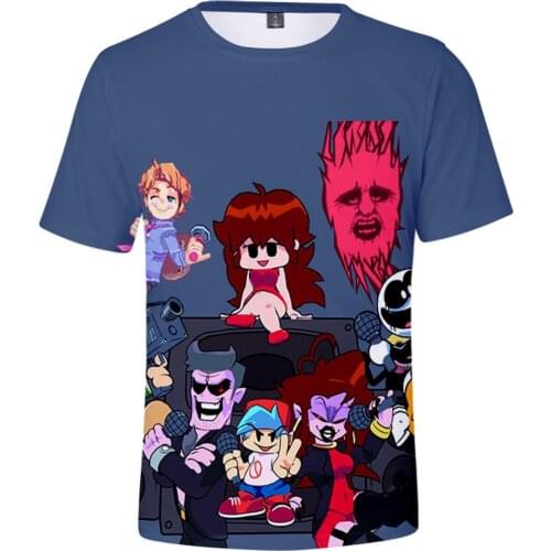New 3D Cosplay Friday Night Funkin T shirt Adult Kids T-shirt 2021 Summer Hip hop Casual Short Sleeve Comfortablebreathable Tee