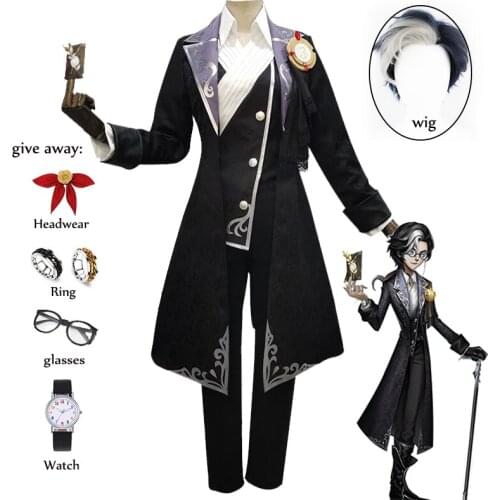 Game Identity V Cosplay Costume Photog Joseph Desaulniers Cosplay D.M Skin Uniforms Suits Halloween Costumes for Men
