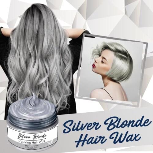 Smoky Gray Punk Style Hair Cream Light Silver Grey Grandma Gray Hair Dye Color Unisex Color Hair Wax Dye Cream Hair Cream