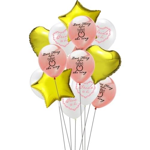 12inch Bride To Be Latex Balloon Rose Gold Heart Foil Balloon Bachelorette Hen Party Bridal Shower Wedding Decoration Supplies