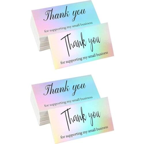 Laser Thank You Cards for supporting my small business Shopping Purchase Thanks Greeting Cards Appreciation Card for Your Order