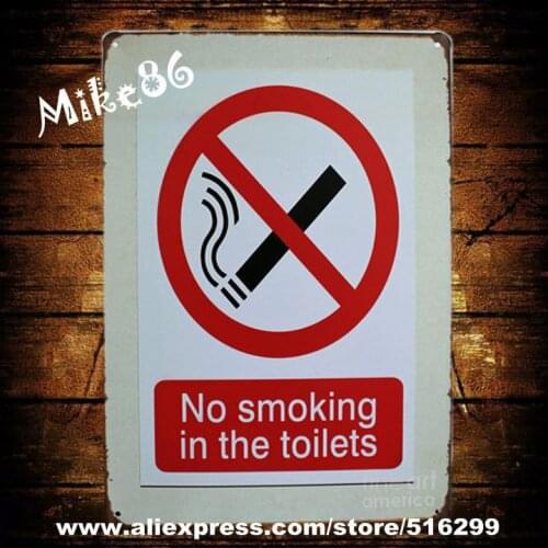 [ Mike86 ] NO Smoking Metal Plaque Gift PUB Wall signs art Painting Poster Bar Craft Decor AA-182 Mix order 20*30 CM
